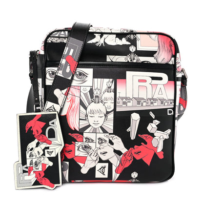 Prada X JAMES JEAN Vitello DNA Flat Messenger Bag Black 1 of 9