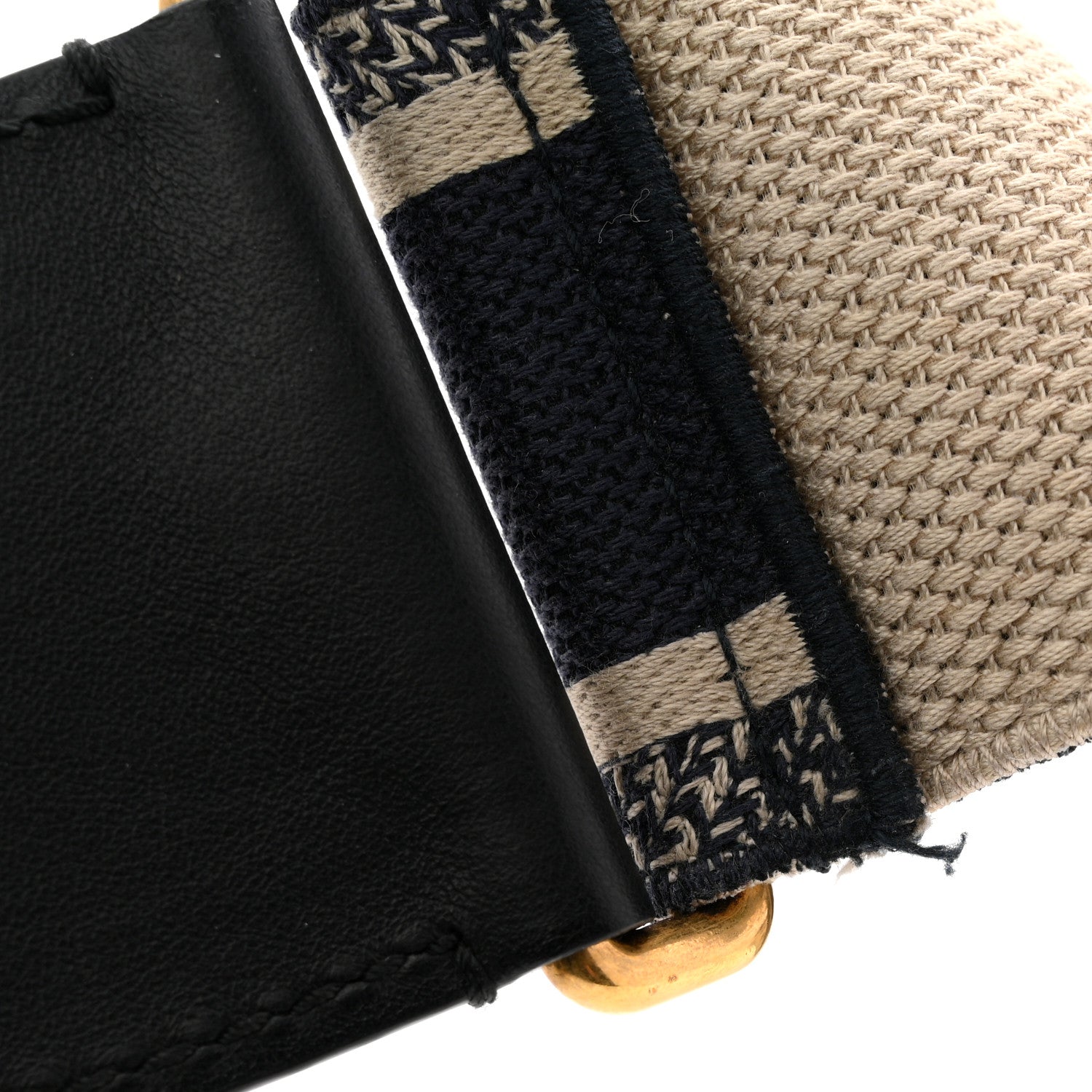 Christian Dior Canvas Embroidered Shoulder Strap Blue 4 of 4