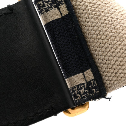 Christian Dior Canvas Embroidered Shoulder Strap Blue 4 of 4