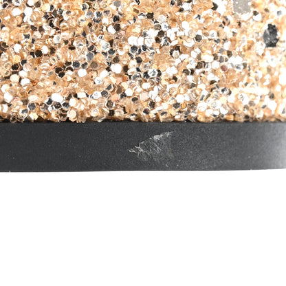 Chanel Glitter Lambskin Cap Toe CC Mary Jane Pumps 36 Light Gold Black 9 of 12