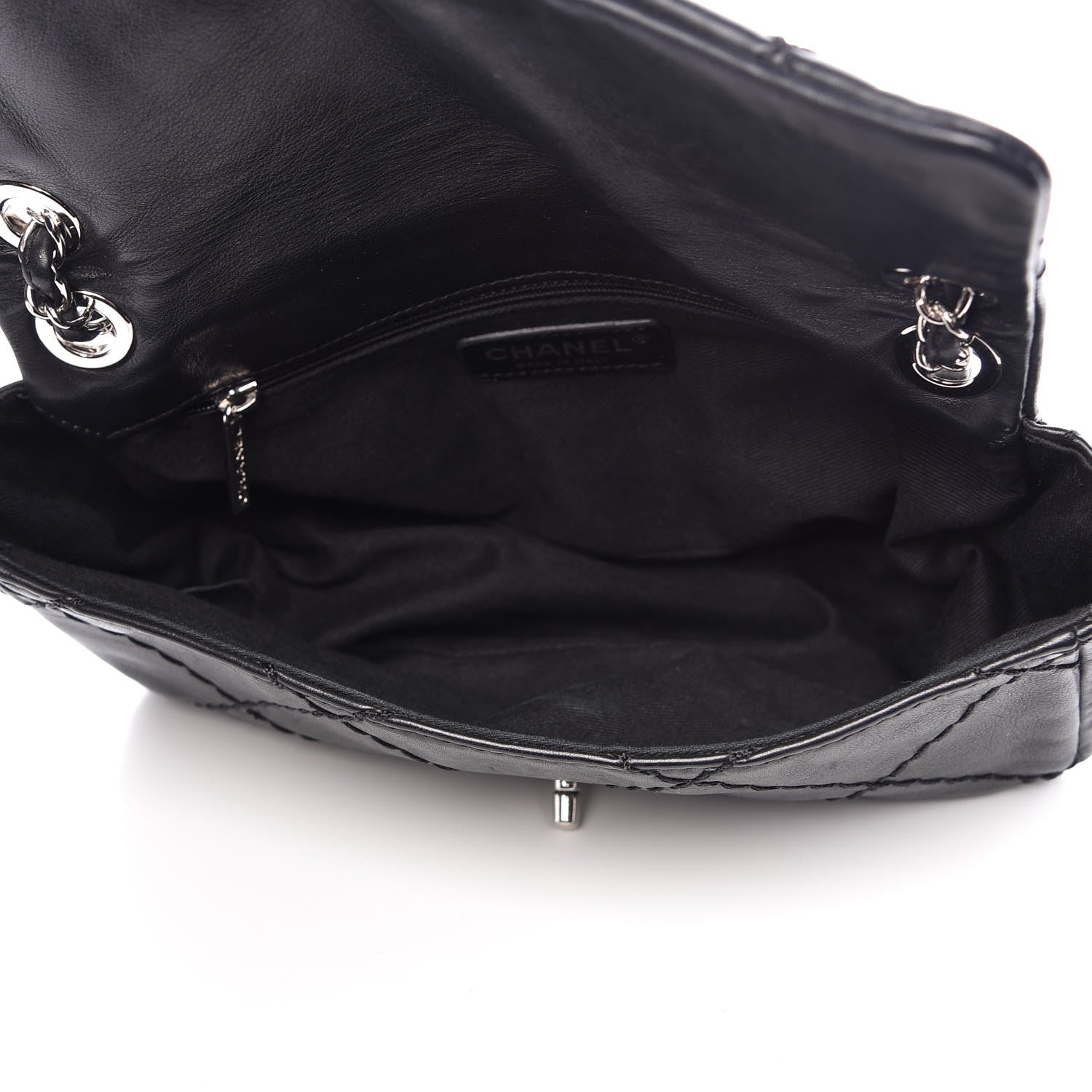 Chanel Calfskin Stitched Expandable Flap Black 6 of 12