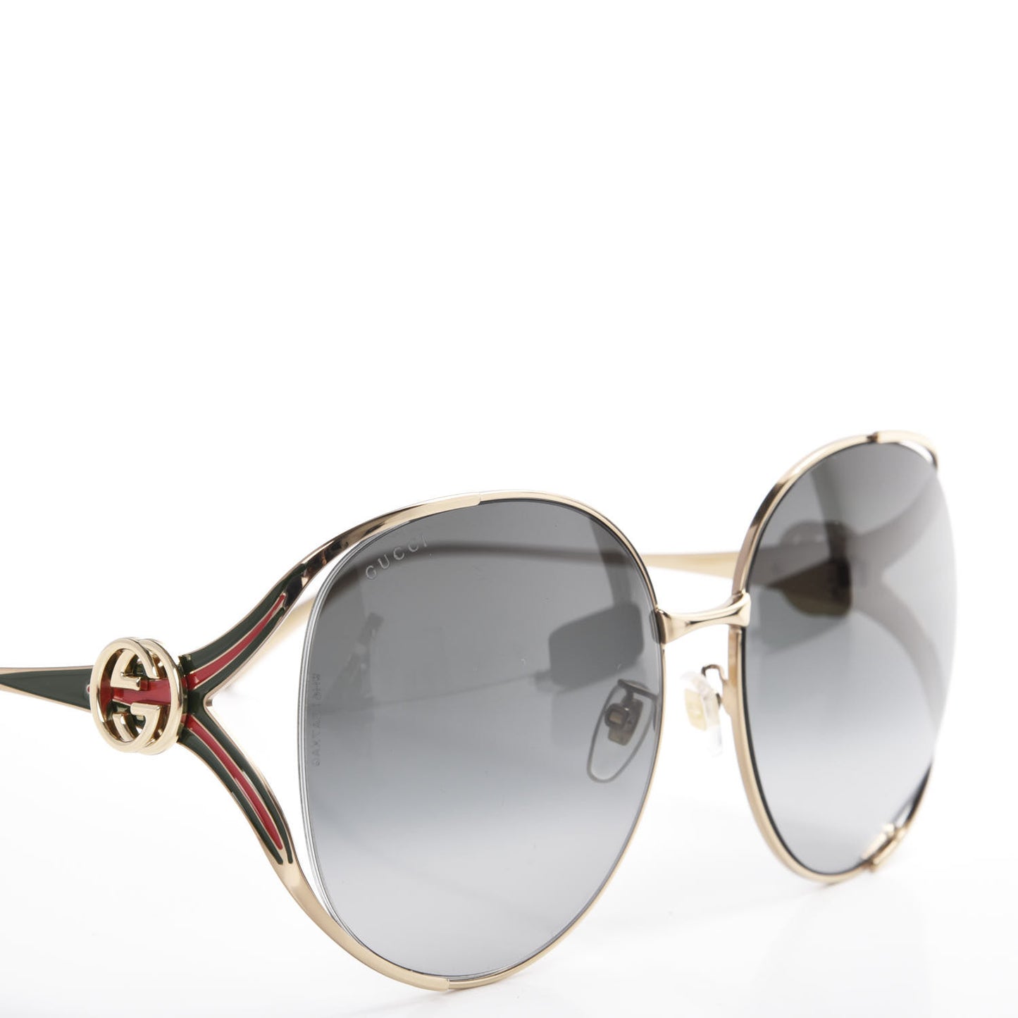 Metal Oversized Round Frame GG0225S Sunglasses Gold