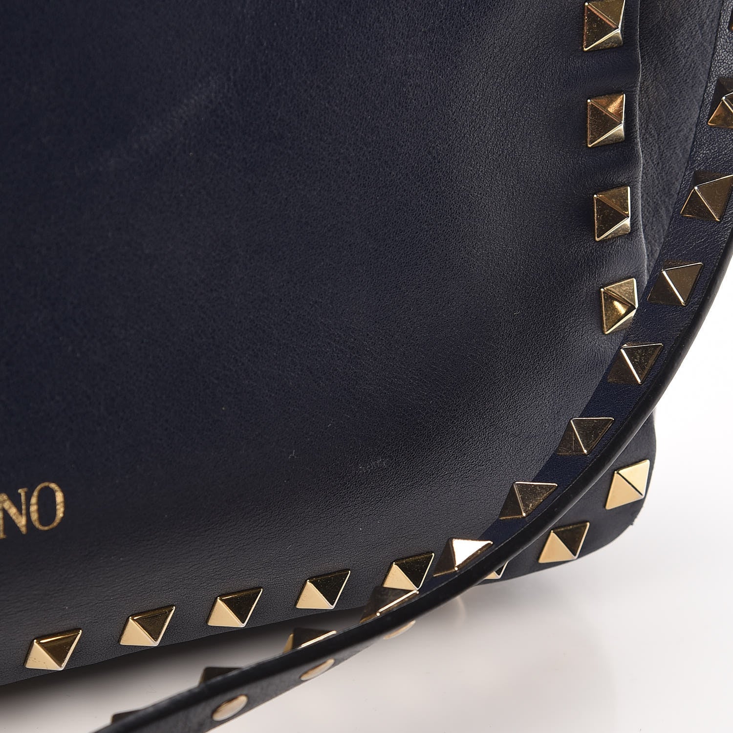 Valentino Garavani Vitello Small Rockstud Tote Marine 11 of 11