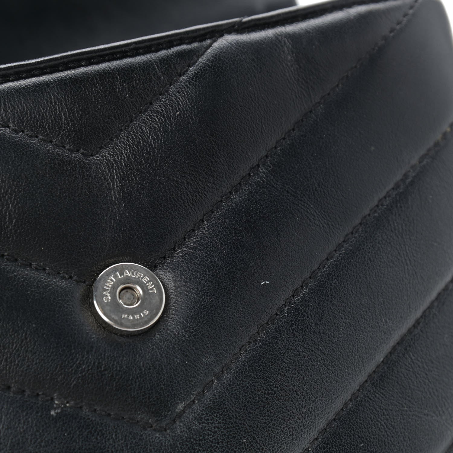 Saint Laurent Calfskin Y Quilted Monogram Toy Loulou Crossbody Bag Black 12 of 15