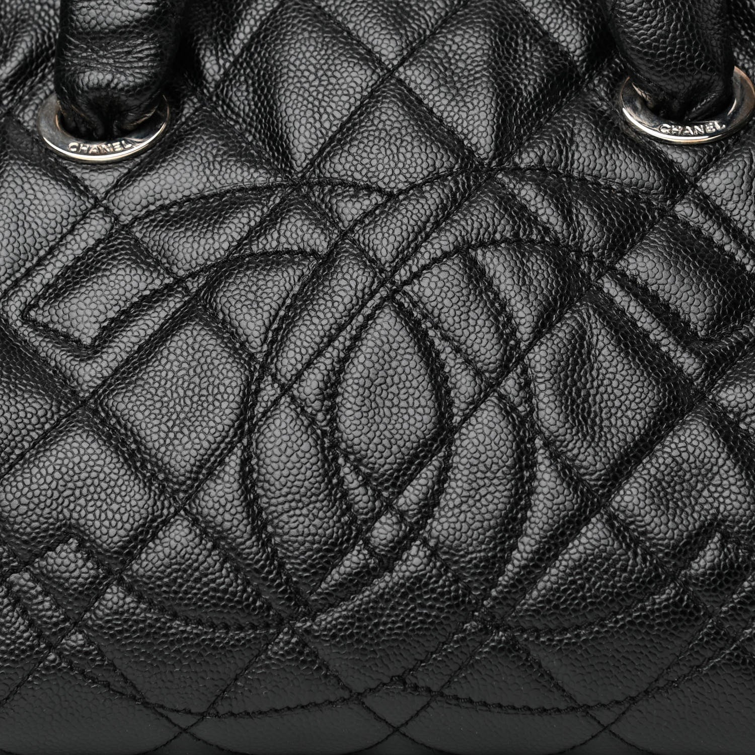 Chanel Caviar Quilted CC Timeless Bowler Black 8 of 10