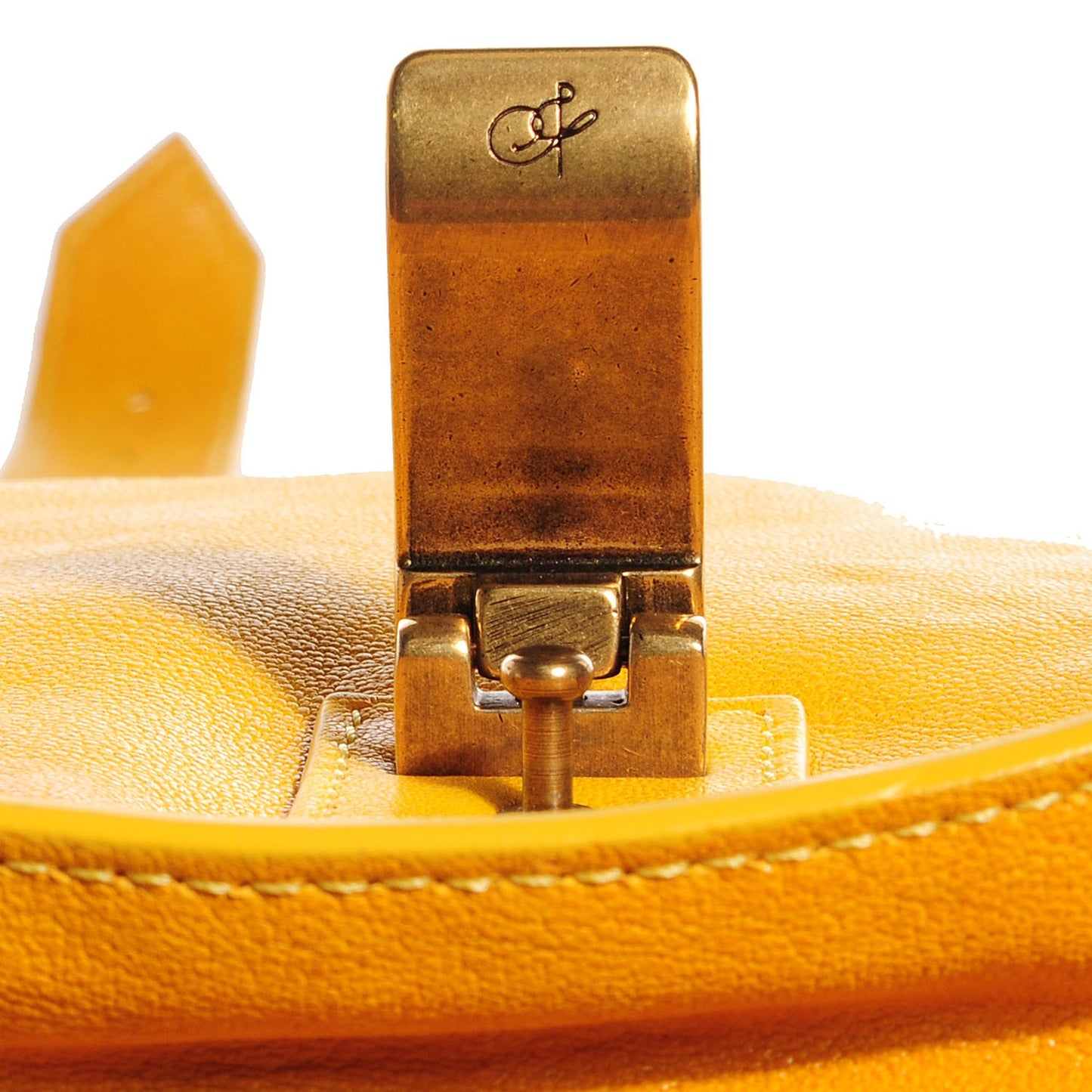 Lambskin PS1 Large Satchel Mustard