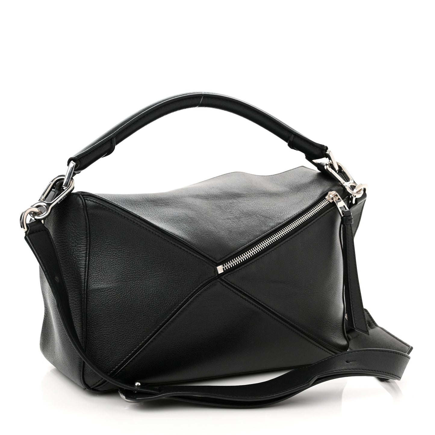 Calfskin Medium Puzzle Bag Black