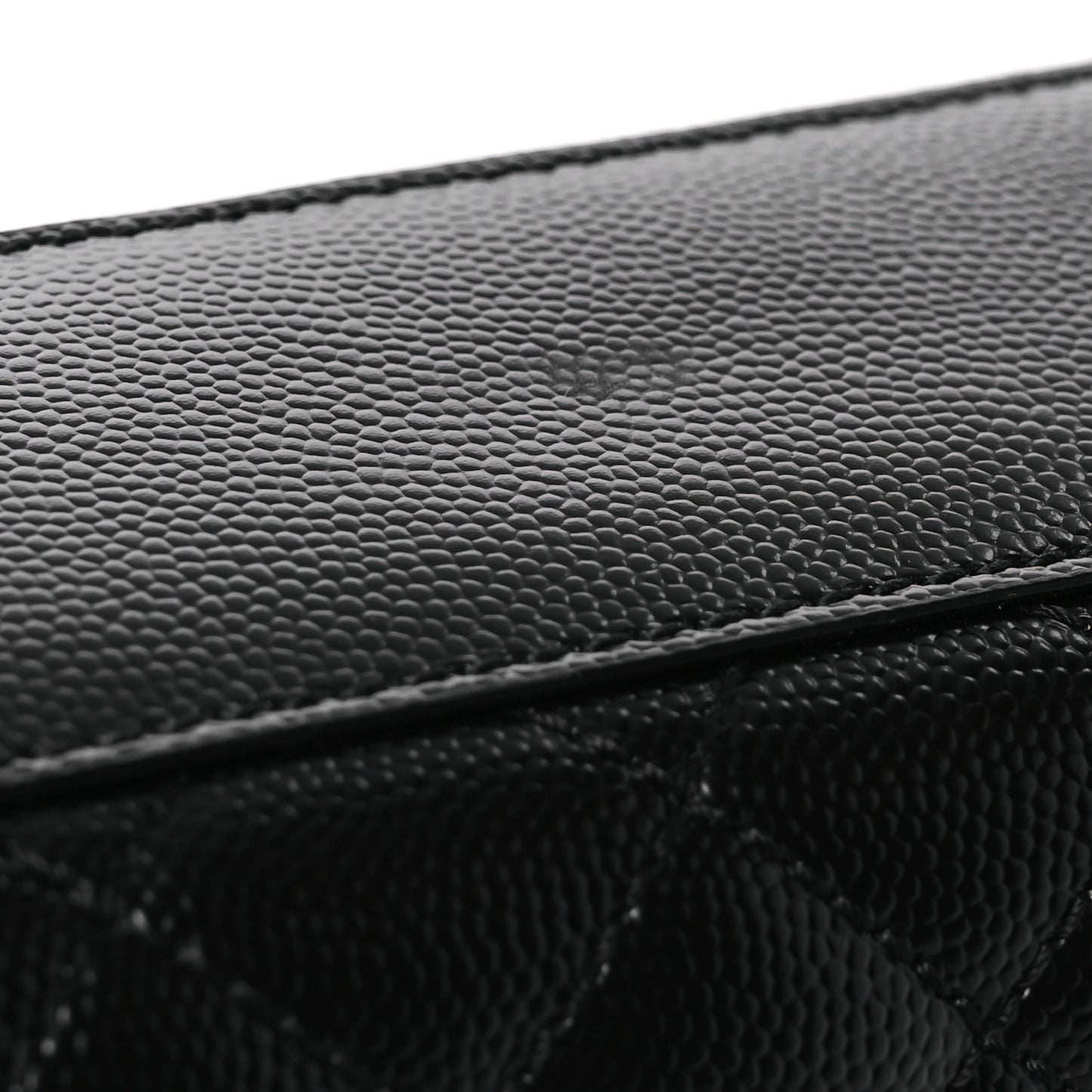 Grain De Poudre Textured Mixed Matelasse Large Triquilt Monogram Satchel Black