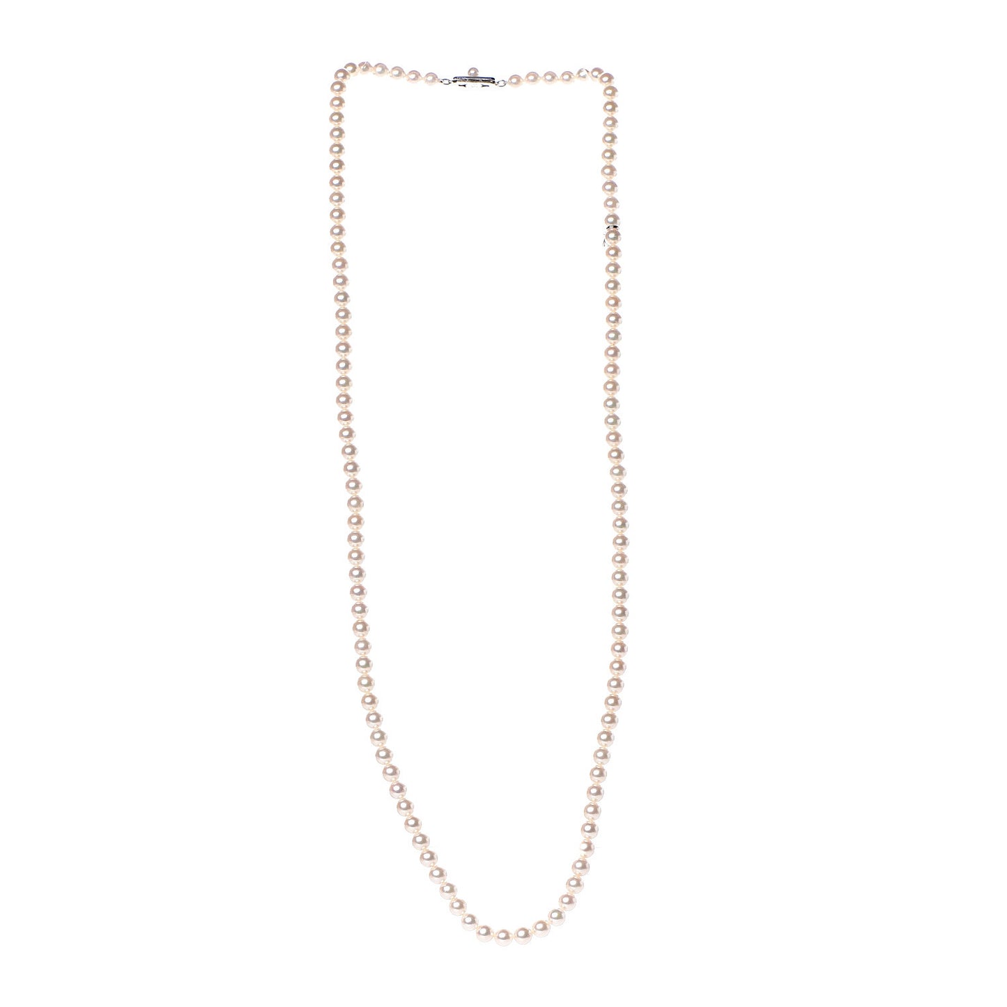14K White Gold 6-6.5mm Akoya Pearl Strand Necklace 28