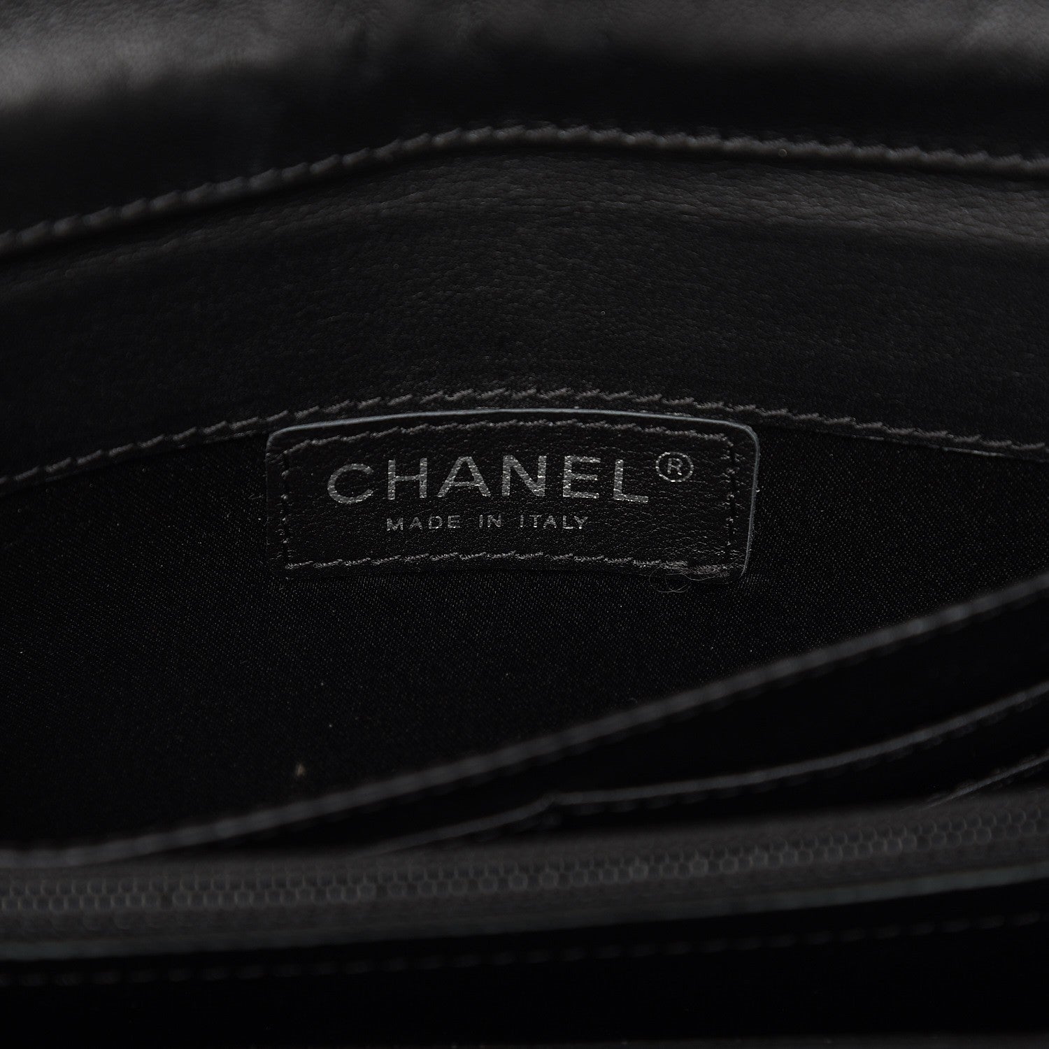 Chanel Patent Calfskin Quilted Brilliant East West Flap Clutch Black 6 of 8