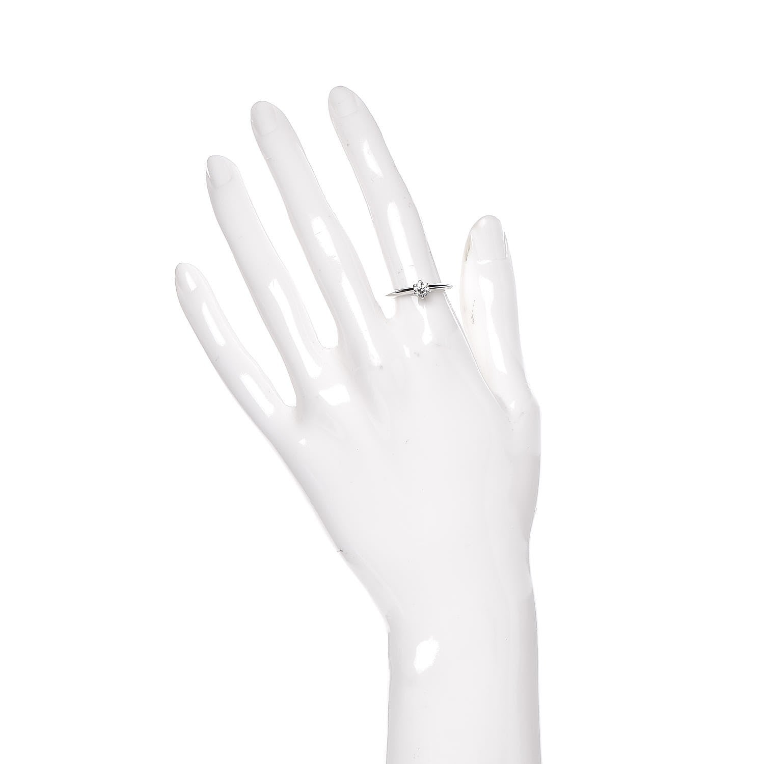 Tiffany Platinum Diamond .31ct Solitaire Engagement Ring 52 6 2 of 5