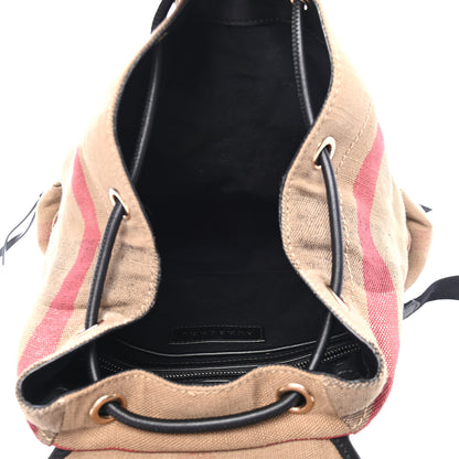 Burberry Canvas Mega Check Medium Rucksack Backpack Black 5 of 10