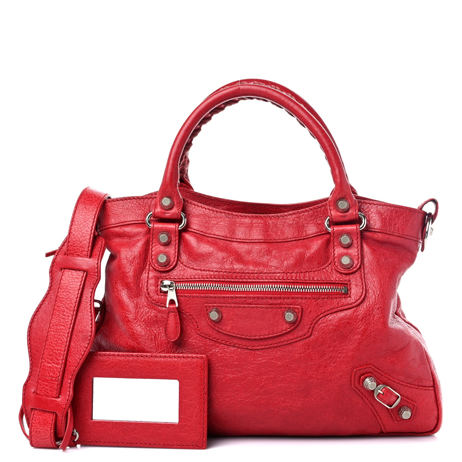 Balenciaga Agneau Giant 12 Silver Hardware Town Coquelicot 1 of 12