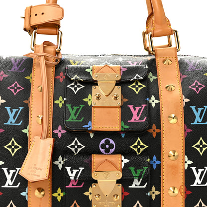 Louis Vuitton Monogram Multicolor Keepall 45 Black 6 of 12