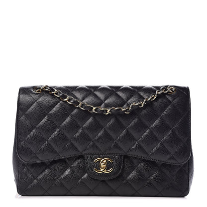 Chanel Caviar Quilted Jumbo Double Flap Black 1 of 12