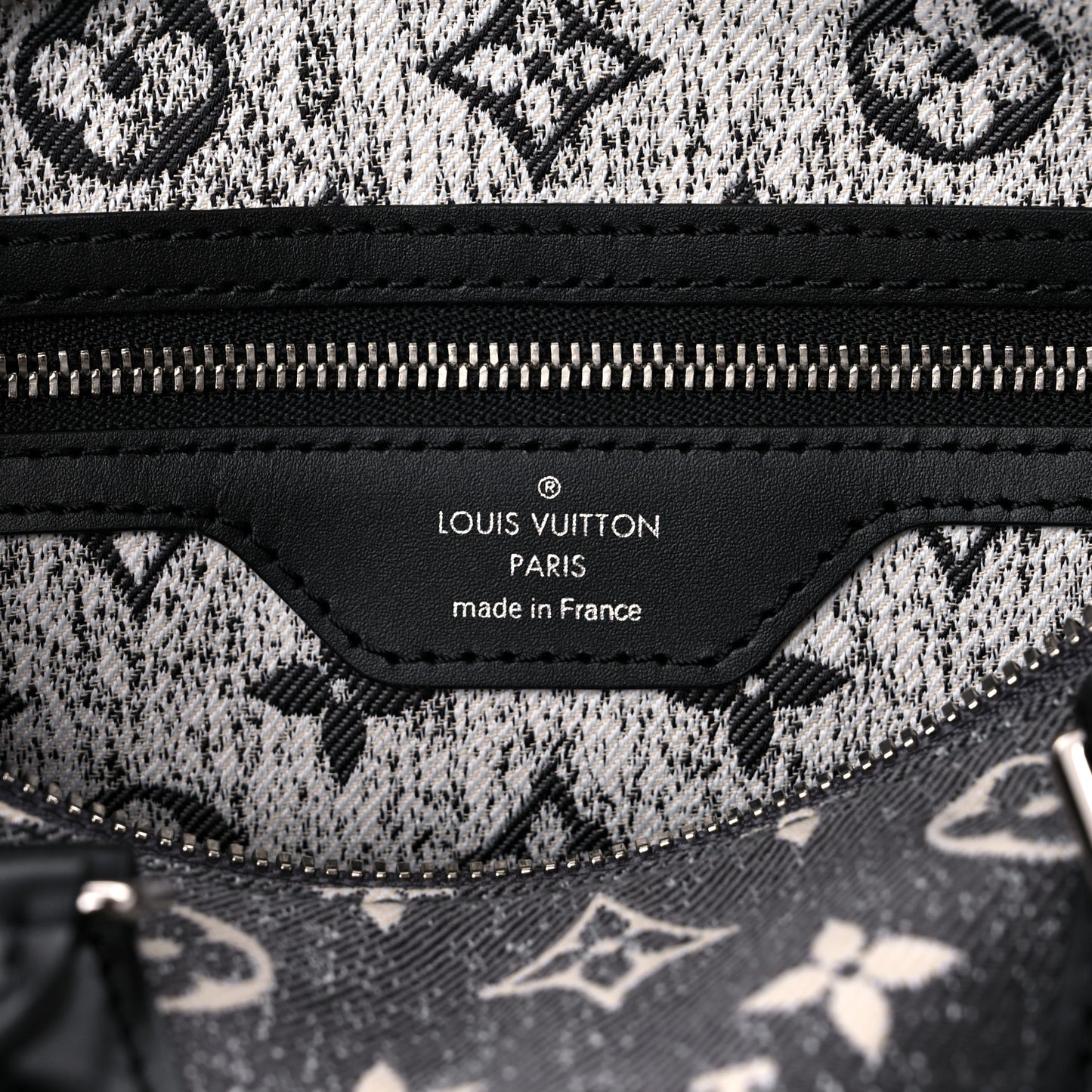 Denim Monogram Jacquard Speedy Bandouliere 25 Black