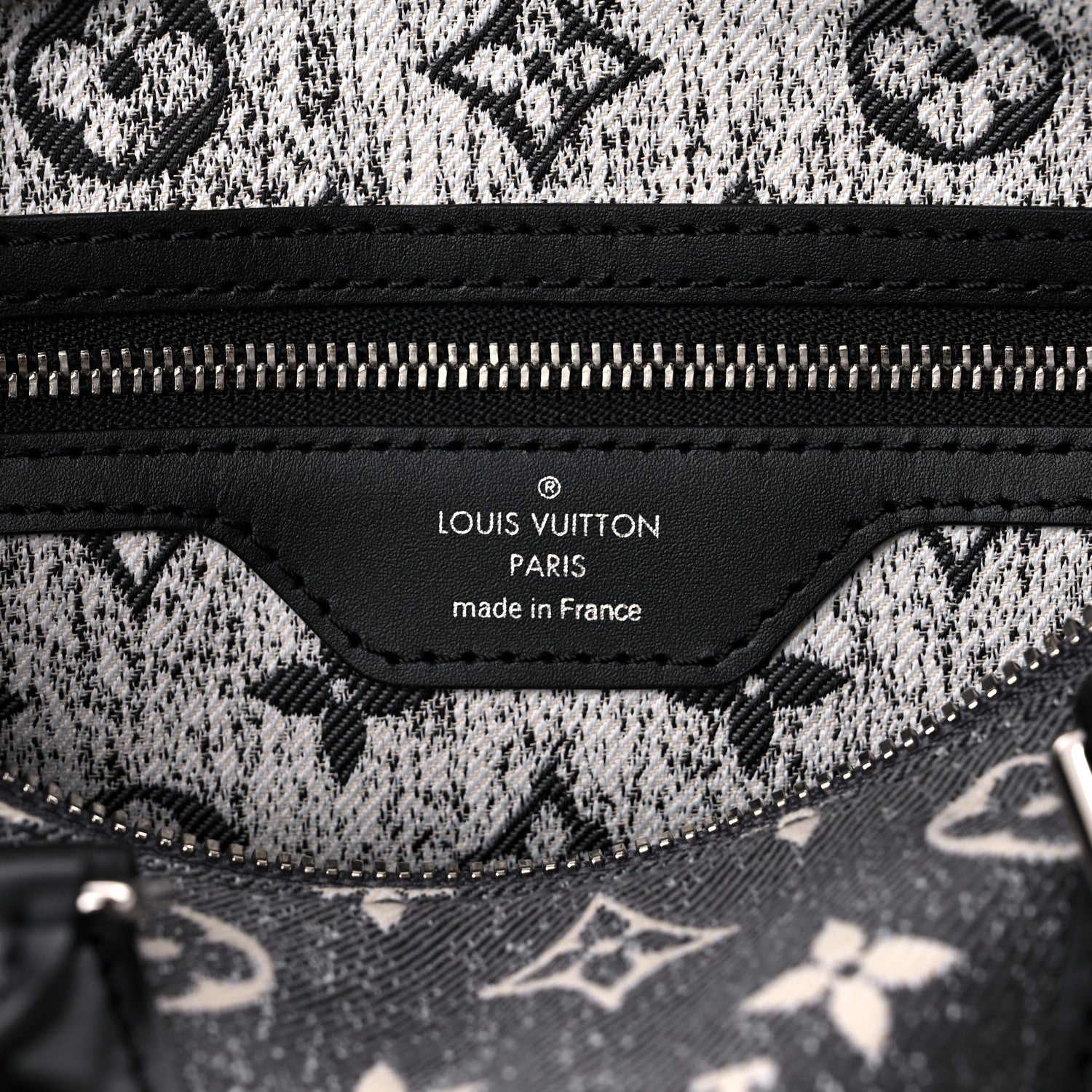 Louis Vuitton Denim Monogram Jacquard Speedy Bandouliere 25 Black 6 of 9