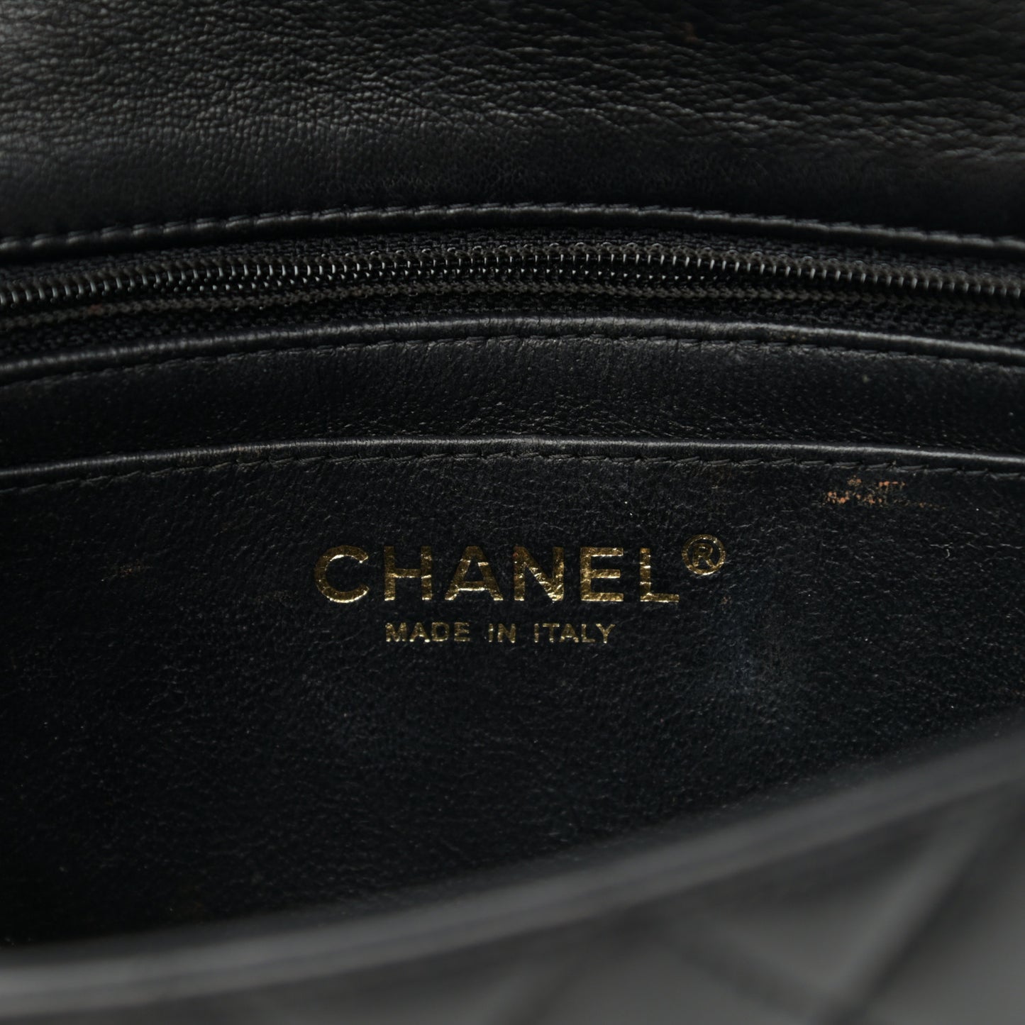 Lambskin Quilted Mini Rectangular Flap Black