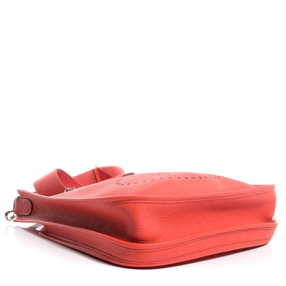 Hermes Taurillon Clemence Evelyne III PM Rouge Pivoine 9 of 15