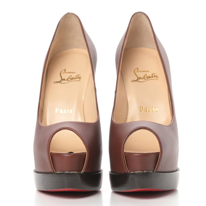 Christian Louboutin Calfskin Palais Royal Trepointe 140 Pumps 36.5 Brown 2 of 10