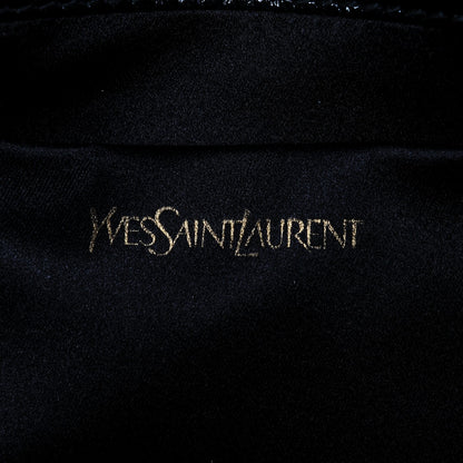 Saint Laurent Textured Patent Monogram Large Belle De Jour Clutch Black 6 of 7