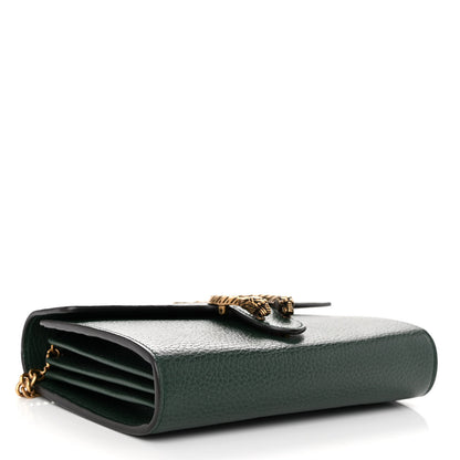 Gucci Calfskin Garden Dionysus Chain Wallet Emerald 4 of 12