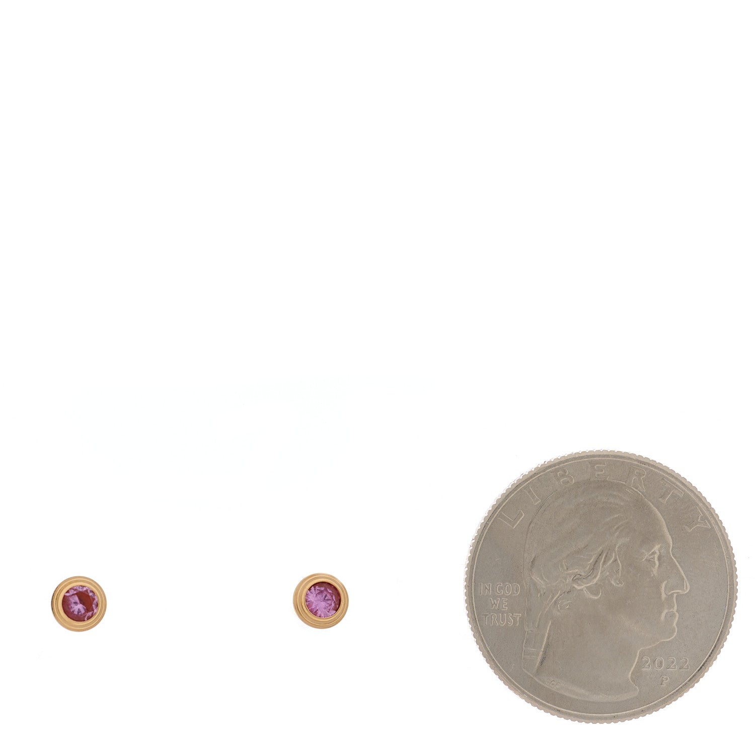 Cartier 18K Pink Gold Pink Sapphire D'Amour Earrings 2 of 5