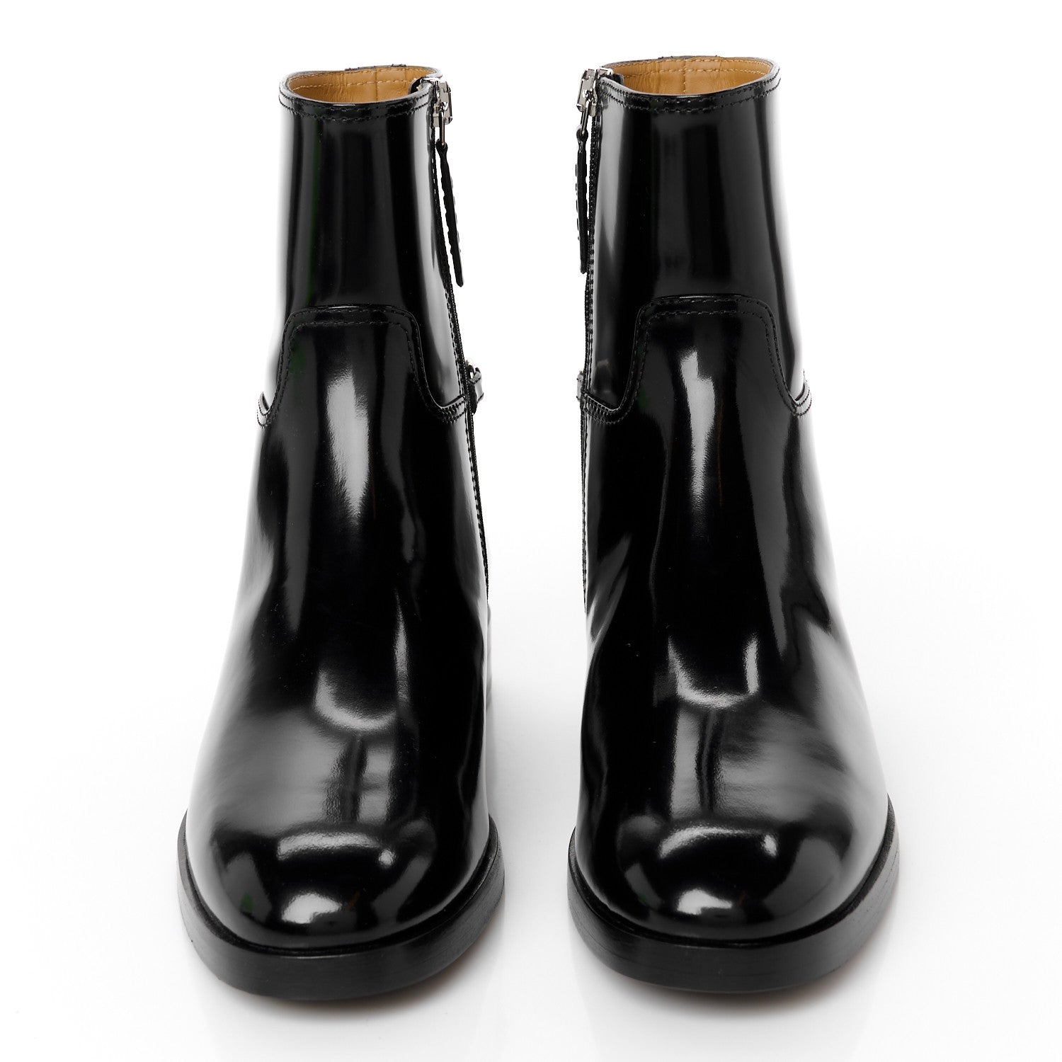 Gucci Brushed Calfskin Michelangelo Slim Horsebit Ankle Boots 36 Black 3 of 10