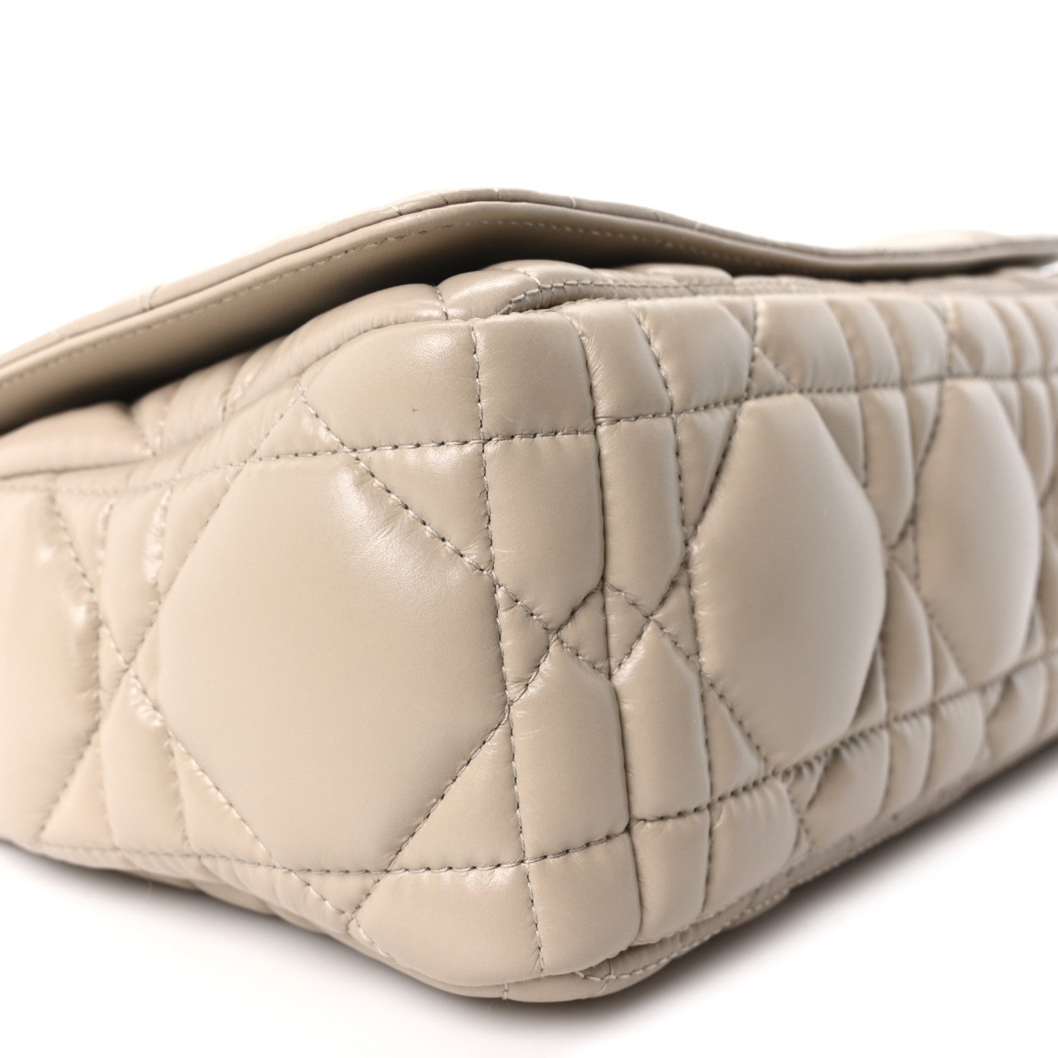Christian Dior Calfskin Macrocannage Medium Caro Bag Sand 9 of 11