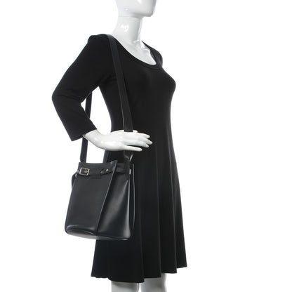 Celine Smooth Calfskin Long Strap Big Bucket Bag Black 2 of 9