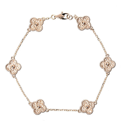 Van Cleef & Arpels 18K Rose Gold 6 Motifs Sweet Alhambra Bracelet 1 of 5