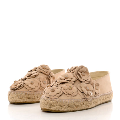 Chanel Suede Camellia CC Espadrilles 40 Pink 3 of 12
