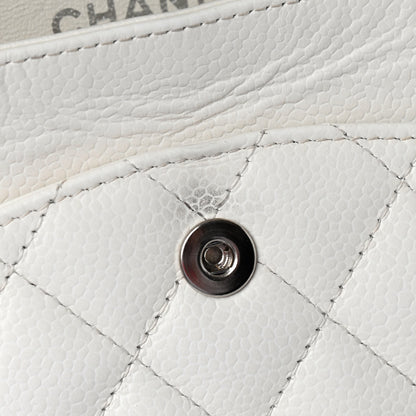 Chanel Caviar Quilted Medium Double Flap White 14 of 14