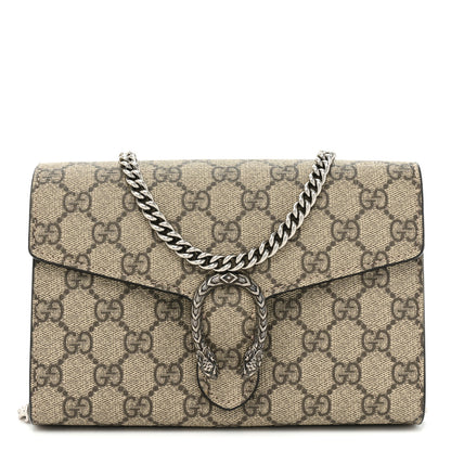 Gucci GG Supreme Monogram Mini Dionysus Chain Wallet Beige Taupe 1 of 13