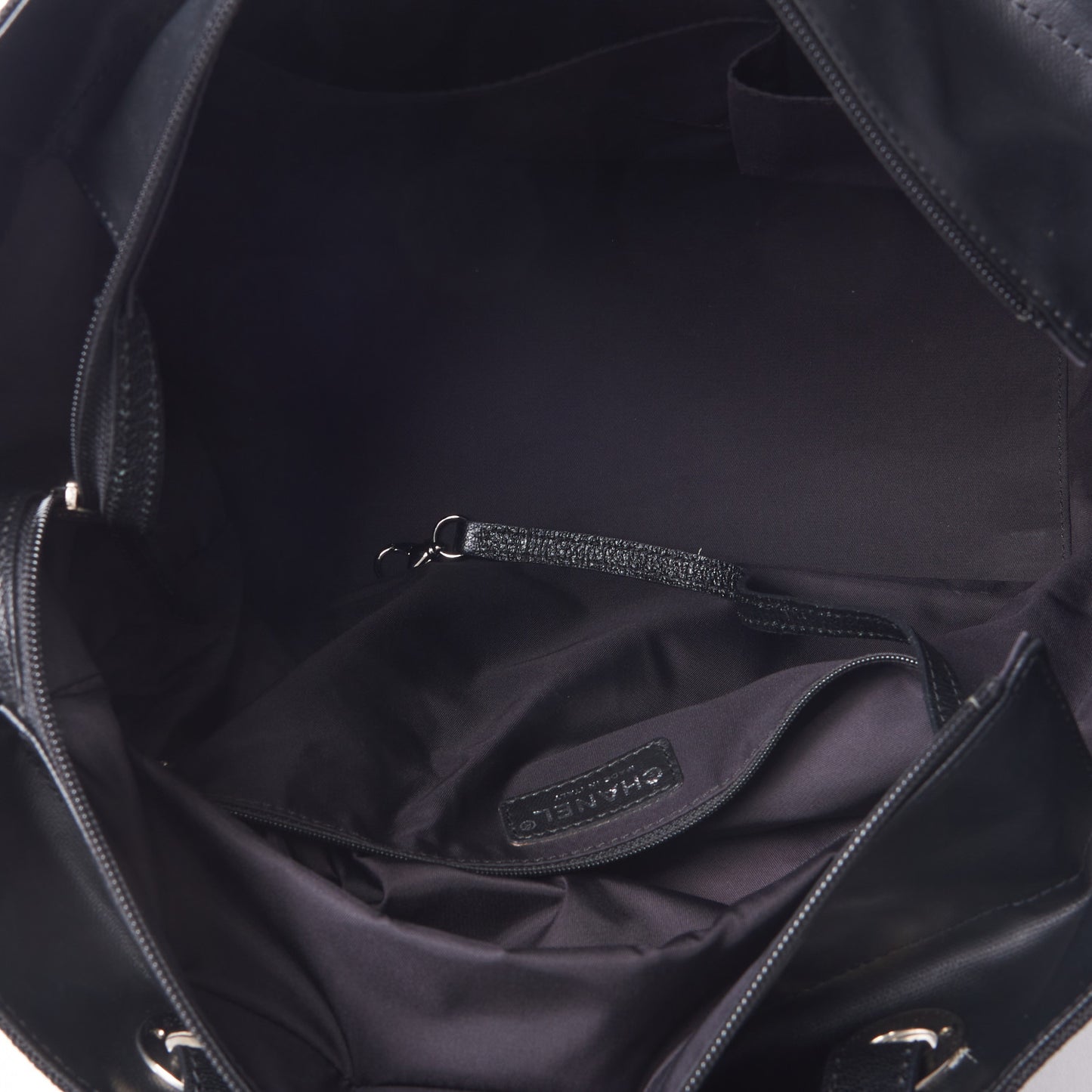 Coated Canvas Quilted Large Paris Biarritz Tote Black