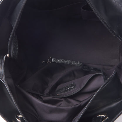 Chanel Coated Canvas Quilted Large Paris Biarritz Tote Black 4 of 9