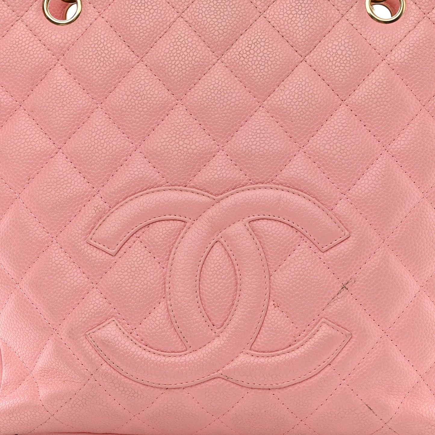 Caviar Quilted Petit Shopping Tote PST Pink