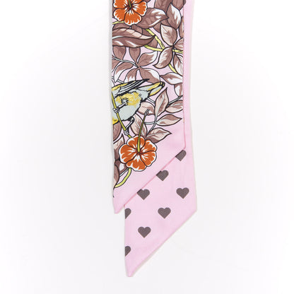 Hermes Silk Jungle Love Love Twilly Rose Pale Etoupe 3 of 4