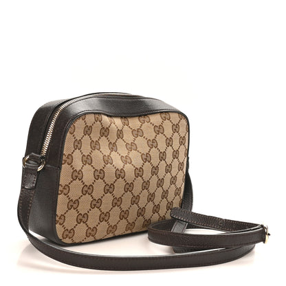 Gucci GG Supreme Monogram Web Small Webby Bee Shoulder Bag Dark Brown 3 of 10