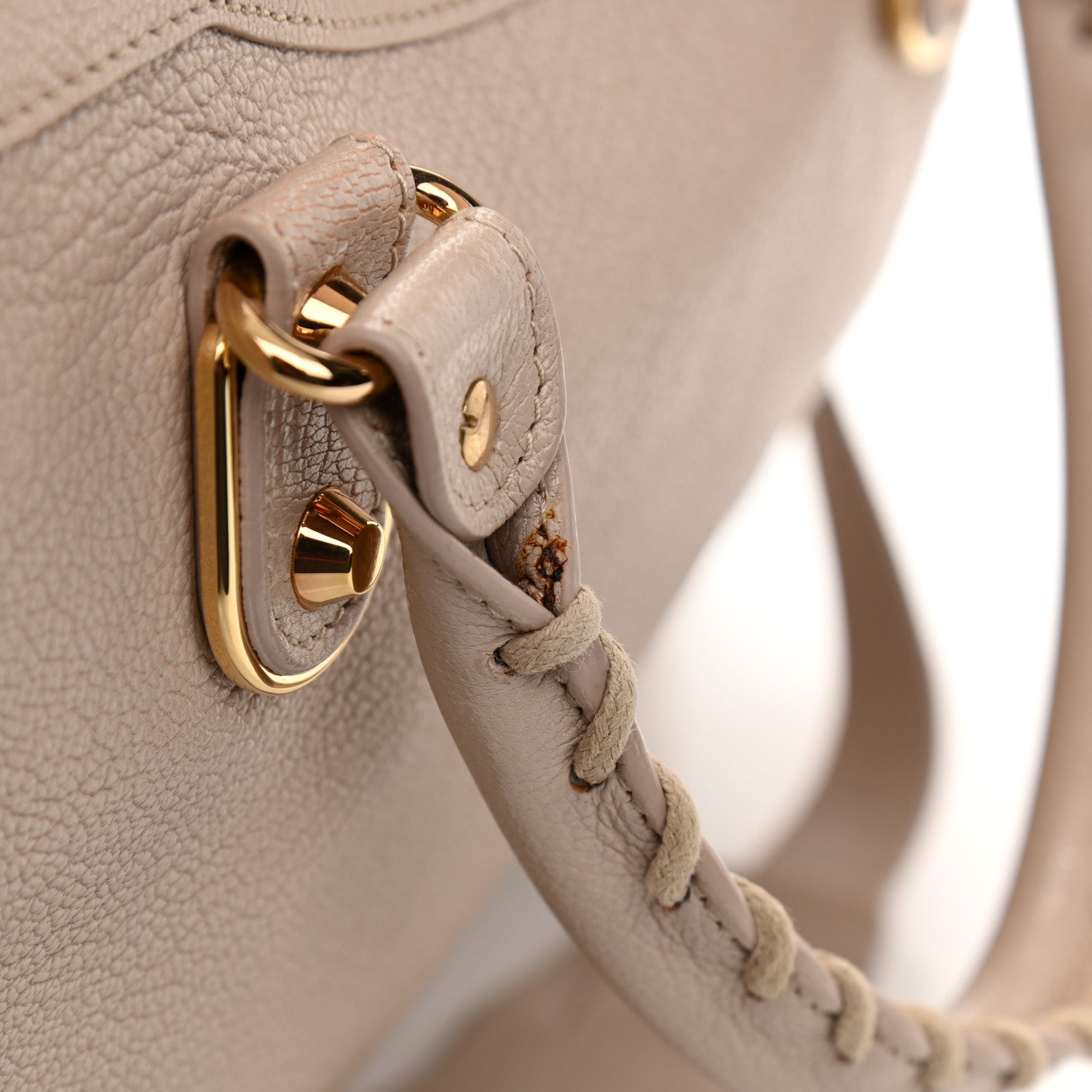 Balenciaga Chevre Gold Hardware Metallic Edge City Beige Praline 11 of 14