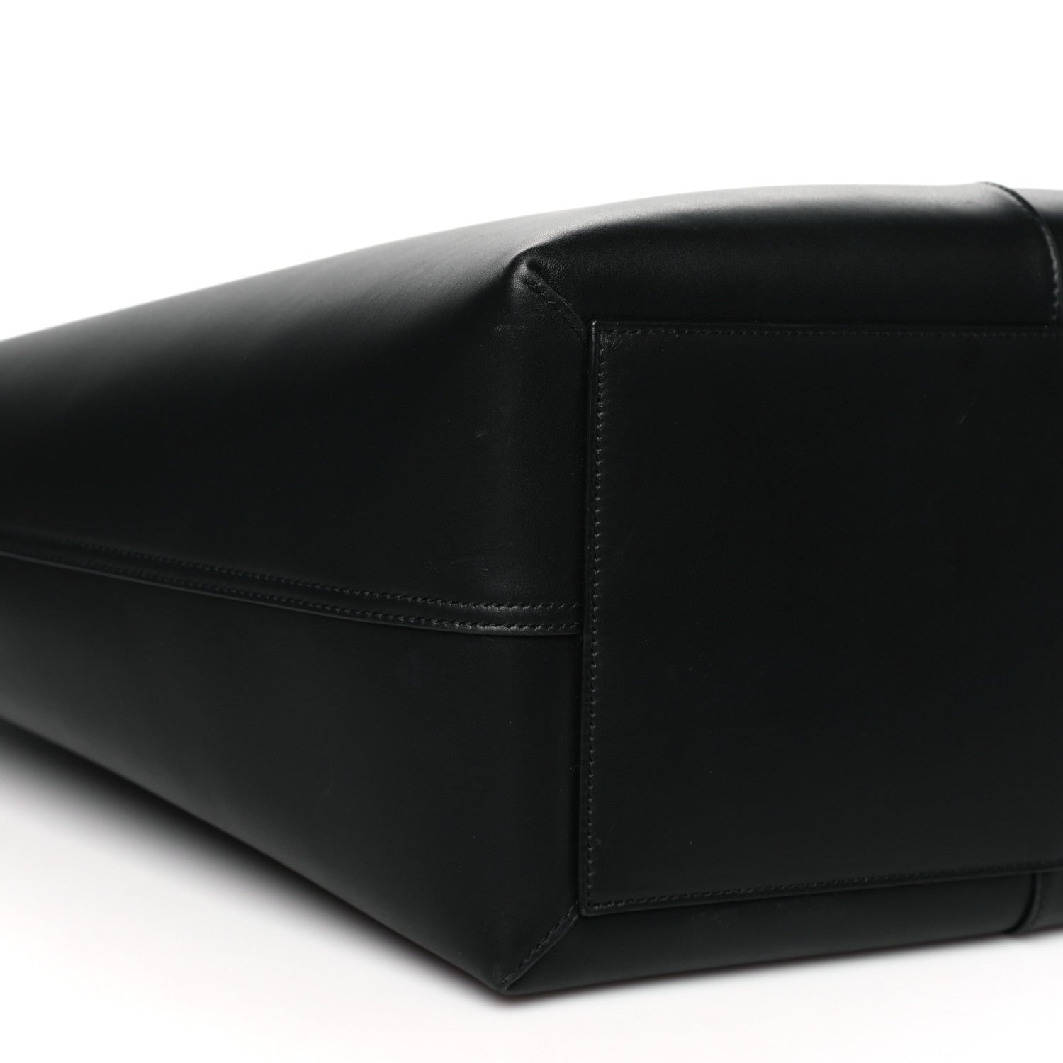 Saint Laurent Smooth Calfskin Maxi Trapezoid Shopping Tote Black 9 of 11