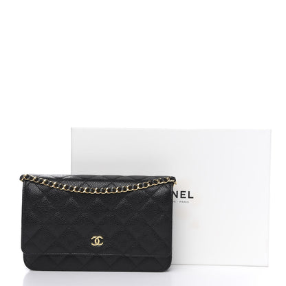 Chanel Caviar Quilted Wallet On Chain WOC Black 12 of 12