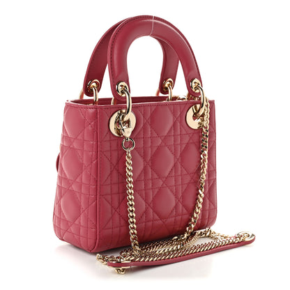 Christian Dior Lambskin Cannage Mini Lady Dior Pink 2 of 10