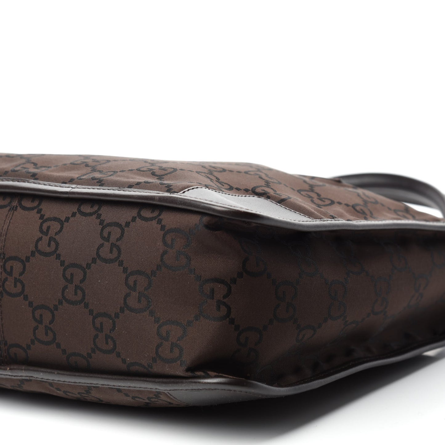 Nylon Monogram Tote Bag Brown