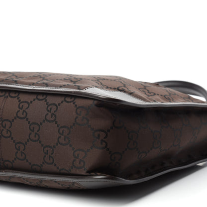 Gucci Nylon Monogram Tote Bag Brown 7 of 10