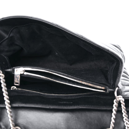Saint Laurent Calfskin Y Quilted Monogram Medium Loulou Chain Satchel Black 5 of 19