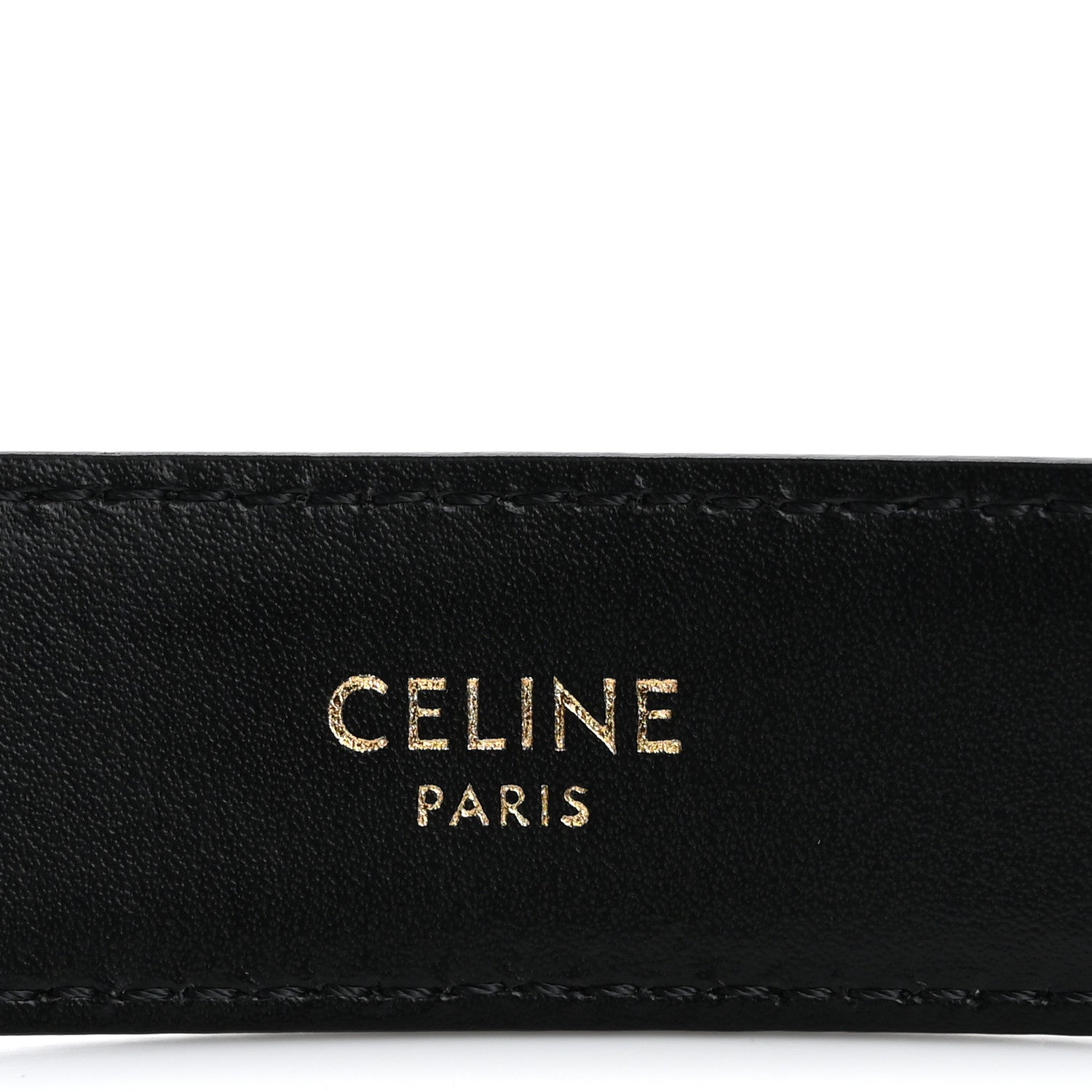 Celine Taurillon Calfskin Medium Triomphe Belt 75 30 Black 5 of 8
