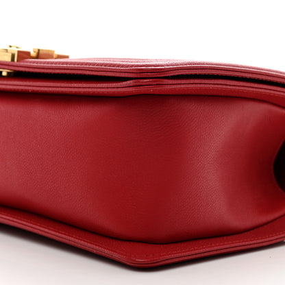 Chanel Caviar Quilted Medium Boy Flap Red 10 of 10