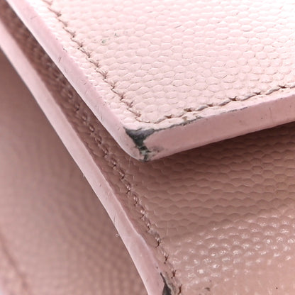 Saint Laurent Grain De Poudre Small Monogram Kate Satchel Pale Blush 11 of 16