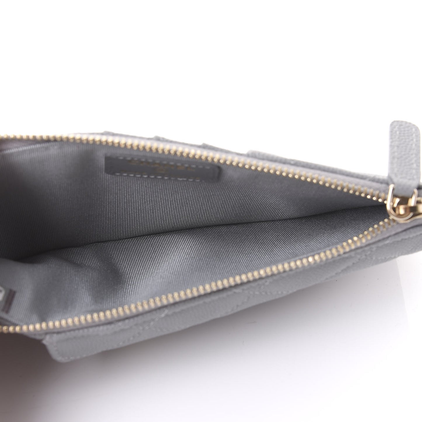 Caviar Quilted Classic iPhone Pouch Grey